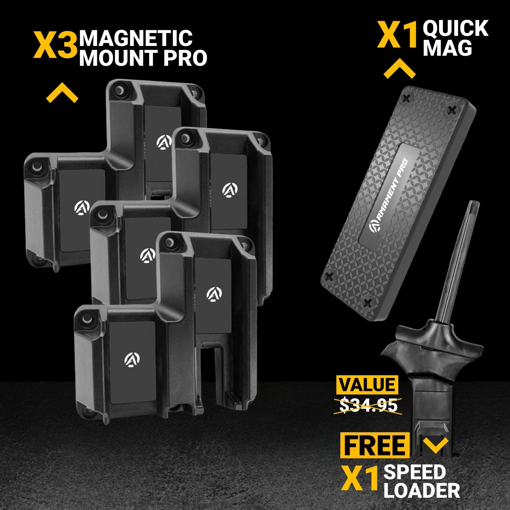Buy 3 Magnetic Mount Pro & Get 1 Quick Loader Free - Armament Pro